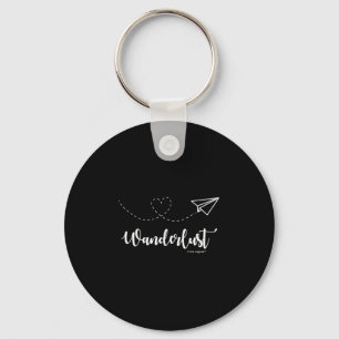 Wanderlust - Travel - Motivational Graphic Tee Keychain