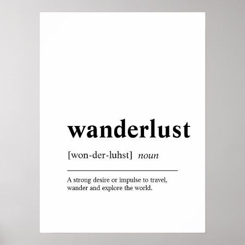 Wanderlust Travel Quote Poster