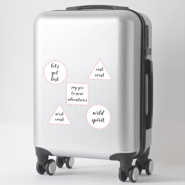 Wanderlust travel quotes water bottle luggage sticker (Suitcase)