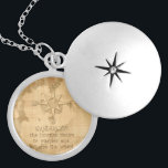 "Wanderlust..." Traveling Quote on Vintage Paper Locket Necklace<br><div class="desc">This cool and fun "Wanderlust: the intense desire to wander and explore the world." typography quote on vintage paper map is perfect for the adventurous and fun loving individual. It's stylish and trendy print is great for many gifts.</div>