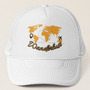 Wanderlust Trucker Hat World Traveler Mesh Hat