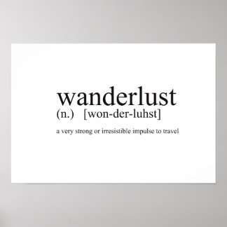 Wanderlust Typography Dictionary Style | Poster