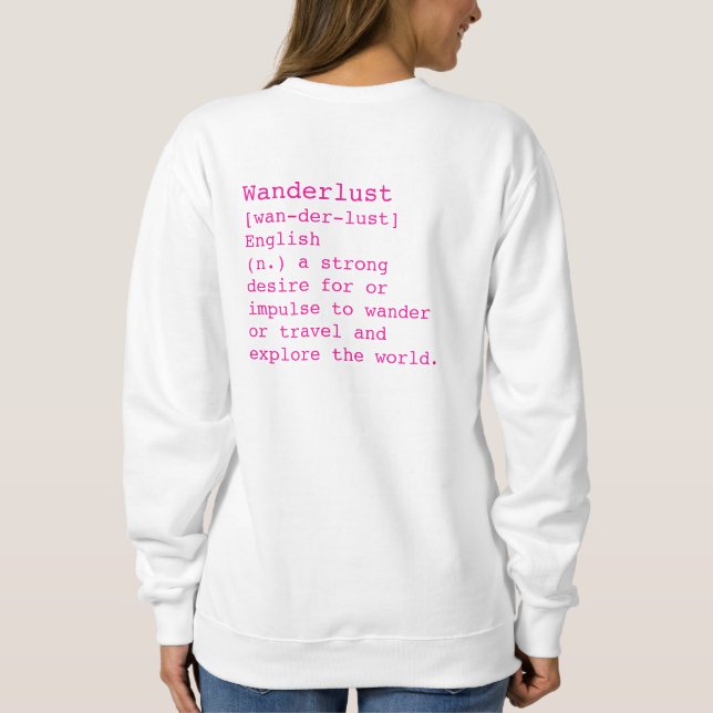 Wanderlust Women's Crewneck Sweatshirt (Back)