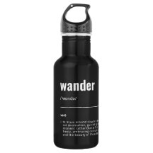 WanderTag - Minimalist Black Water Bottle
