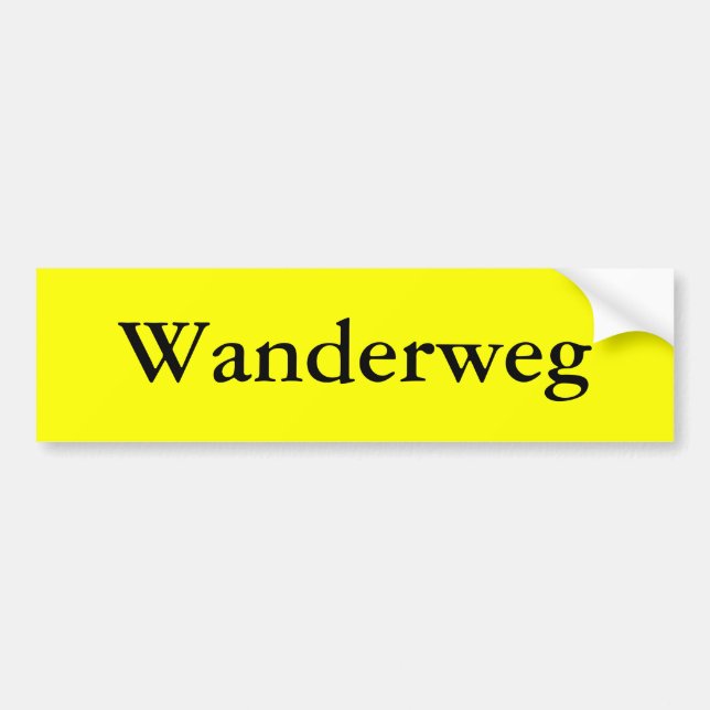 Wanderweg Bumper Sticker (Front)