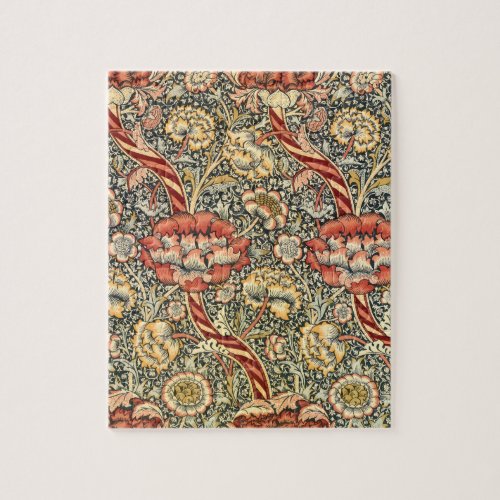 Wandle by William Morris Vintage Textile Fine Art Jigsaw Puzzle