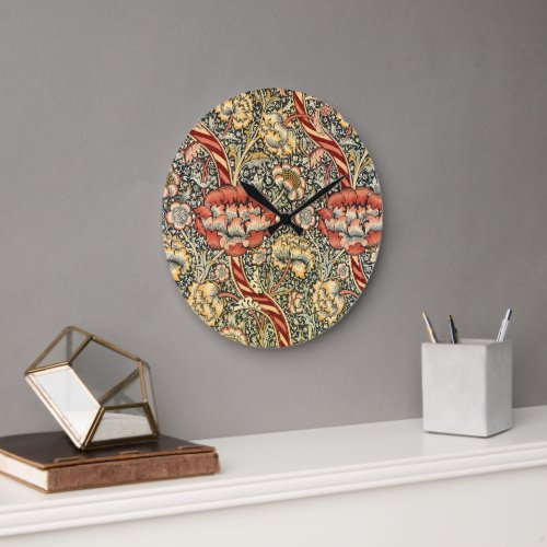 Wandle by William Morris Vintage Textile Fine Art Large Clock