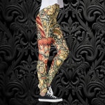 Wandle by William Morris, Vintage Textile Fine Art Leggings<br><div class="desc">Wandle (1884) by William Morris is a vintage Victorian fine art Pre-Raphaelite textile pattern. The title refers to the Wandle River where the Merton Abbey textile mill was located. A floral design with a meandering diagonal pattern of ornate blooming spring garden flowers and decorative leaves. Originally created as wallpaper.</div>