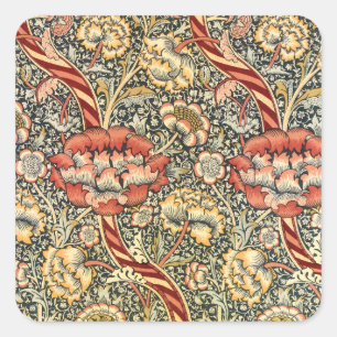 Wandle by William Morris, Vintage Textile Fine Art Square Sticker