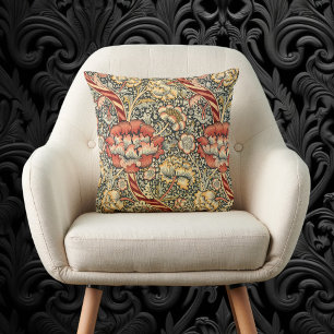 Wandle by William Morris, Vintage Textile Fine Art Throw Pillow