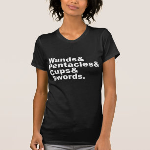 Wands & Pentacles & Cups & Swords Tarot Cards T-Shirt