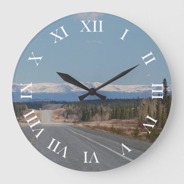 Wanduhr Highway in Kanada Large Clock (Front)
