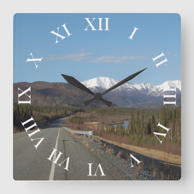 Wanduhr Highway Square Wall Clock (Front)