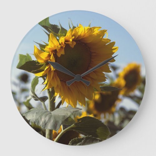 Wanduhr Home innendesign Sonnenblumen Sommer Sonne Large Clock