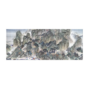 Wang Hui Ji'nan to Mount Tai Canvas Print