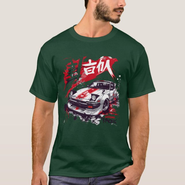 Wangan JDM Japanese Sports Caruning girl funny fri T-Shirt (Front)