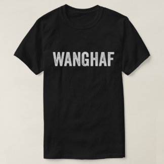 Wanghaf Distressed Block Text T-Shirt