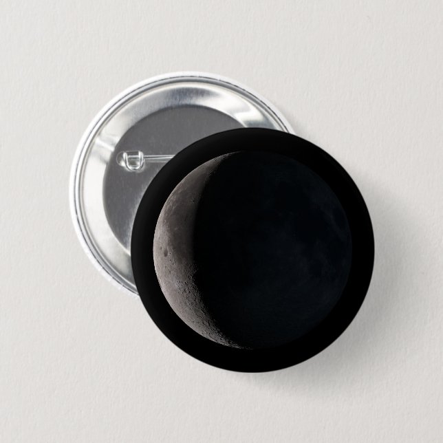 Waning crescent moon button (Front & Back)