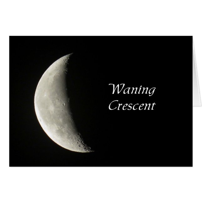 Waning Crescent Moon Phase Cards (Front Horizontal)