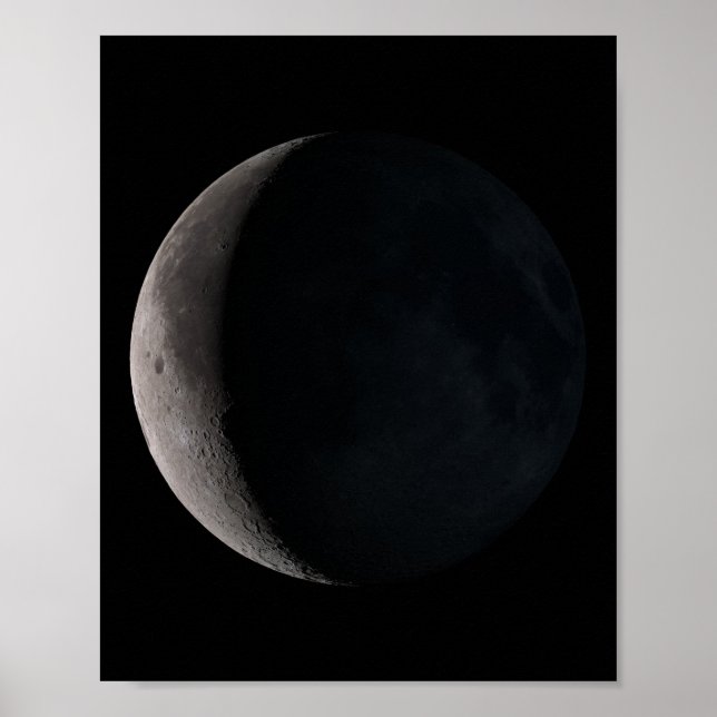 Waning crescent moon poster (Front)