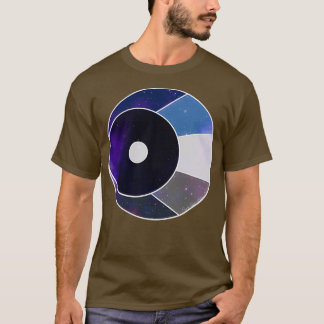 Waning Crescent Moon white and blue T-Shirt