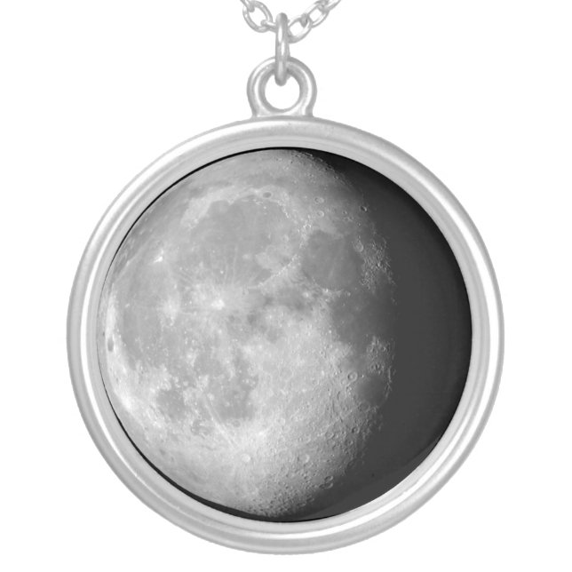 Waning gibbous moon necklace (Front)