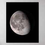 Waning gibbous moon poster