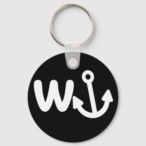 wanker w anchor  keychain