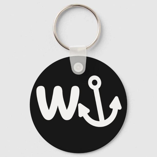 wanker w anchor  keychain (Front)