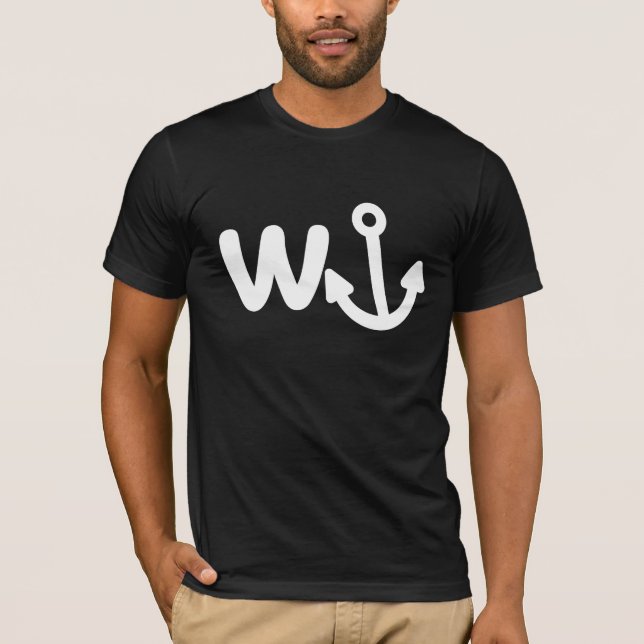 wanker w anchor T-Shirt (Front)