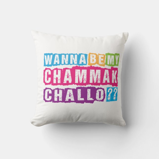 Wanna be my Chammak Challo ? Beautiful flashy girl Throw Pillow (Front)
