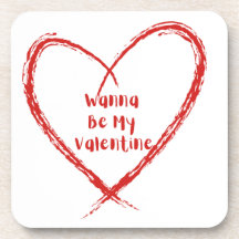 Wanna Be My Valentine in a Heart on