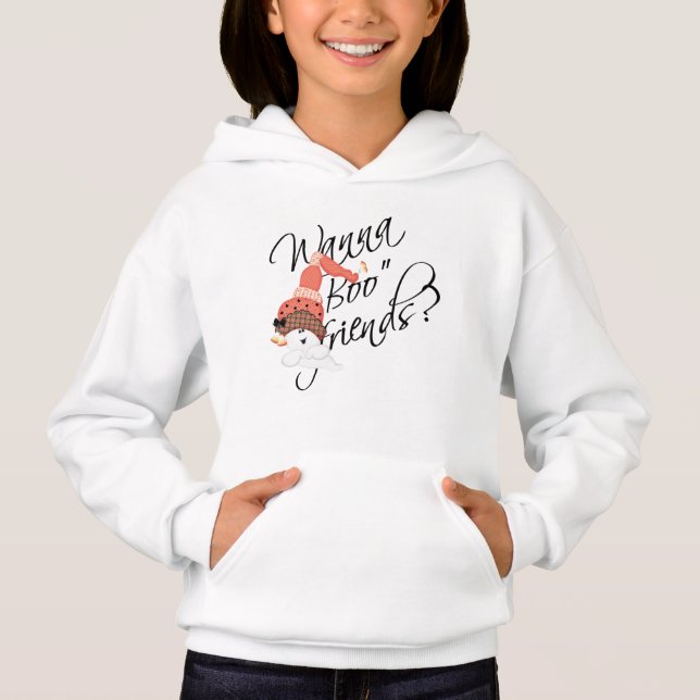 Wanna Boo Friends Halloween Hoodie (Front)