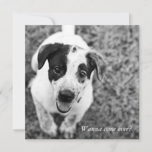 Wanna come over? personalized invitation