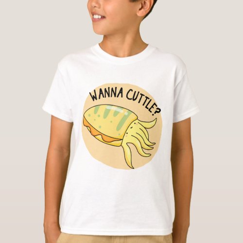 Wanna Cuttle Funny Cuttlefish Pun  T_Shirt