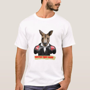 Wanna Fight Mate Kangaroo Boxing Tshirt