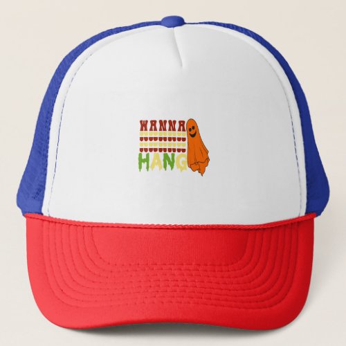 Wanna Hang Halloween Trucker Hat