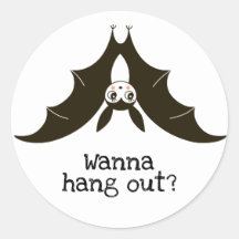 Wanna hang out black upside down bat