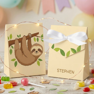 Wanna hang out? sloth kids birthday favor boxes