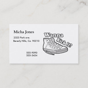 Wanna Kick It Sneakers Business Card