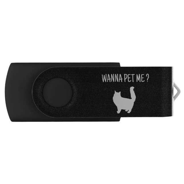 Wanna Pet  Me Cat Flash Drive (Front)