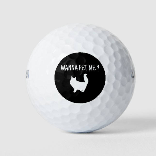 Wanna Pet  Me Cat Golf Balls (Front)