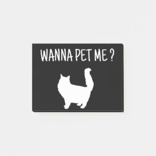Wanna Pet  Me Cat Post-it Notes