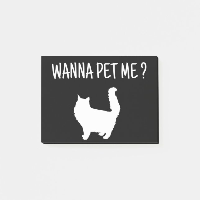 Wanna Pet  Me Cat Post-it Notes (Front)