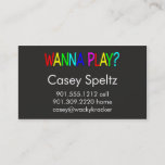 Wanna Play Business Cards at Zazzle