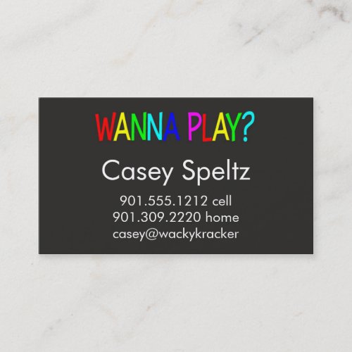 Wanna Play Business Cards