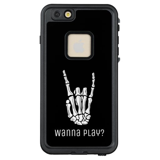 Wanna play? Custom Black funny text LifeProof FRĒ iPhone 6/6s Plus Case