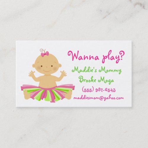 Wanna play Mommy playdate card for baby girl