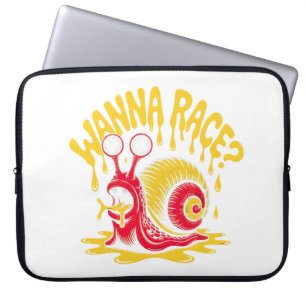 Wanna Race Funny Melting Snail Ironic Laptop Sleev Sleeve