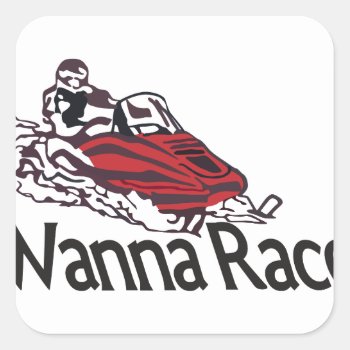 Wanna Race? Square Sticker by Grandslam_Designs at Zazzle